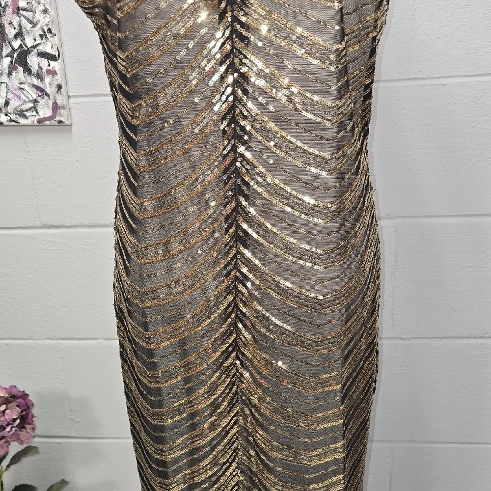 Fashion Nova Black and Gold Dress - Picture 9 of 12